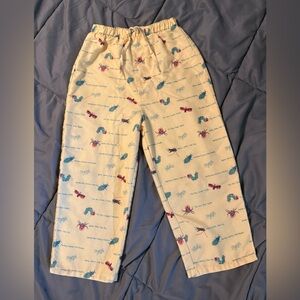 Vintage Eric Carle The Very Hungry Caterpillar Pajama Pants S Boys Girls 6 Rare